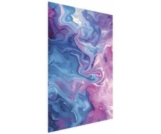 Artgeist Plakatas - Night Flows - abstract waves in shades of mėlynas and violetinė
