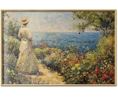 Artgeist Plakatas - Nostalgic impression - a pensive woman contemplating