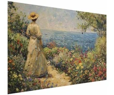 Artgeist Plakatas - Nostalgic impression - a pensive woman contemplating