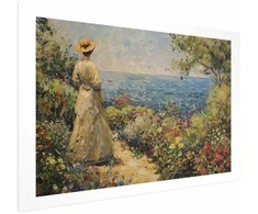 Artgeist Plakatas - Nostalgic impression - a pensive woman contemplating