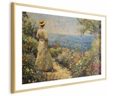 Artgeist Plakatas - Nostalgic impression - a pensive woman contemplating