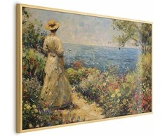 Artgeist Plakatas - Nostalgic impression - a pensive woman contemplating