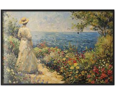 Artgeist Plakatas - Nostalgic impression - a pensive woman contemplating