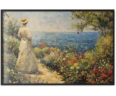 Artgeist Plakatas - Nostalgic impression - a pensive woman contemplating