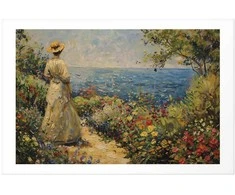 Artgeist Plakatas - Nostalgic impression - a pensive woman contemplating
