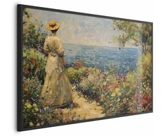 Artgeist Plakatas - Nostalgic impression - a pensive woman contemplating