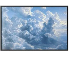 Artgeist Plakatas - Ocean in the Air: Waving Clouds Reflecting Morning Light