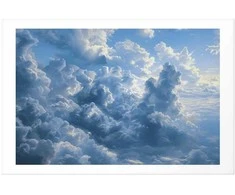 Artgeist Plakatas - Ocean in the Air: Waving Clouds Reflecting Morning Light