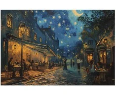 Artgeist Plakatas - Paris street – a painting inspired by Vincent van Gogh's style