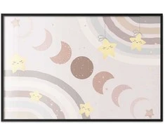 Artgeist Plakatas - Phases of the Moon with a Rainbow