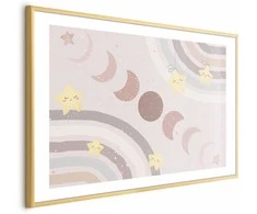 Artgeist Plakatas - Phases of the Moon with a Rainbow