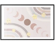Artgeist Plakatas - Phases of the Moon with a Rainbow