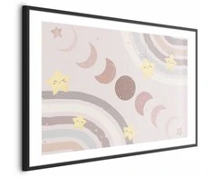 Artgeist Plakatas - Phases of the Moon with a Rainbow