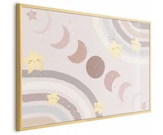 Artgeist Plakatas - Phases of the Moon with a Rainbow