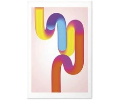 Artgeist Plakatas - Rainbow Tubes - abstract illustration with colorful gradients