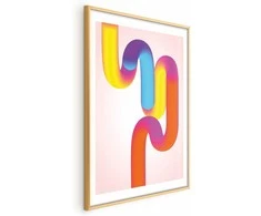 Artgeist Plakatas - Rainbow Tubes - abstract illustration with colorful gradients