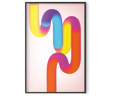 Artgeist Plakatas - Rainbow Tubes - abstract illustration with colorful gradients