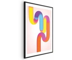 Artgeist Plakatas - Rainbow Tubes - abstract illustration with colorful gradients