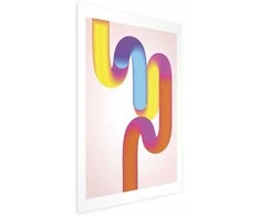 Artgeist Plakatas - Rainbow Tubes - abstract illustration with colorful gradients