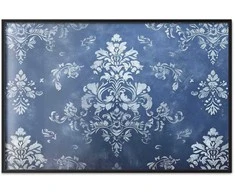 Artgeist Plakatas - Retro Ornament in Worn Blues