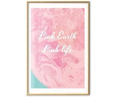 Artgeist Plakatas - Rožinė Earth, Rožinė Life