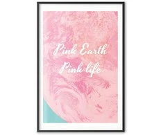 Artgeist Plakatas - Rožinė Earth, Rožinė Life