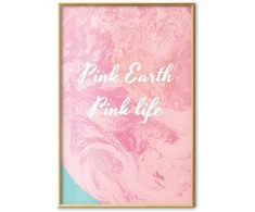 Artgeist Plakatas - Rožinė Earth, Rožinė Life