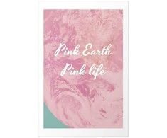 Artgeist Plakatas - Rožinė Earth, Rožinė Life