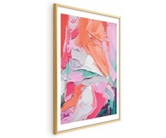 Artgeist Plakatas - Rožinė Palette - vibrant shades of pink, oranžinis, and žalias on canvas
