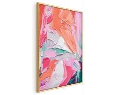 Artgeist Plakatas - Rožinė Palette - vibrant shades of pink, oranžinis, and žalias on canvas