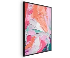 Artgeist Plakatas - Rožinė Palette - vibrant shades of pink, oranžinis, and žalias on canvas
