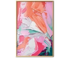 Artgeist Plakatas - Rožinė Palette - vibrant shades of pink, oranžinis, and žalias on canvas