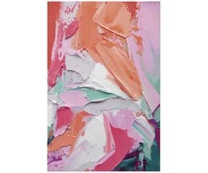 Artgeist Plakatas - Rožinė Palette - vibrant shades of pink, oranžinis, and žalias on canvas
