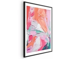 Artgeist Plakatas - Rožinė Palette - vibrant shades of pink, oranžinis, and žalias on canvas