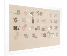 Artgeist Plakatas - rusvai gelsvas Alphabet