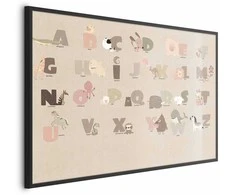 Artgeist Plakatas - rusvai gelsvas Alphabet