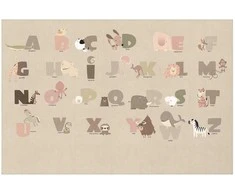 Artgeist Plakatas - rusvai gelsvas Alphabet