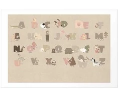 Artgeist Plakatas - rusvai gelsvas Alphabet