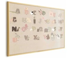 Artgeist Plakatas - rusvai gelsvas Alphabet