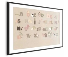Artgeist Plakatas - rusvai gelsvas Alphabet