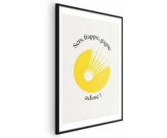 Artgeist Plakatas - Shuttlecock Against the Geltona Sun