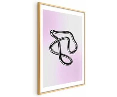 Artgeist Plakatas - Sidabrinis Intricacies - fluid metallic figure on a gradient background