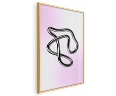 Artgeist Plakatas - Sidabrinis Intricacies - fluid metallic figure on a gradient background