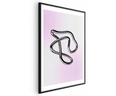 Artgeist Plakatas - Sidabrinis Intricacies - fluid metallic figure on a gradient background