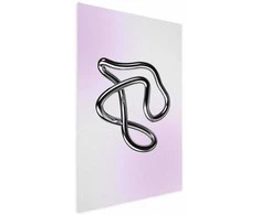 Artgeist Plakatas - Sidabrinis Intricacies - fluid metallic figure on a gradient background