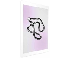 Artgeist Plakatas - Sidabrinis Intricacies - fluid metallic figure on a gradient background