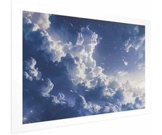 Artgeist Plakatas - Starry Clouds and Soft Light Over a Corner of the Sky