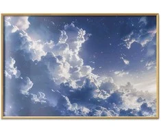 Artgeist Plakatas - Starry Clouds and Soft Light Over a Corner of the Sky