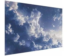 Artgeist Plakatas - Starry Clouds and Soft Light Over a Corner of the Sky