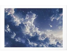 Artgeist Plakatas - Starry Clouds and Soft Light Over a Corner of the Sky